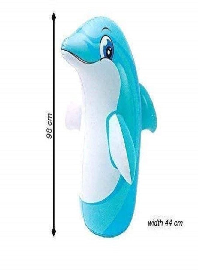 NELSTRAB:- Dolphin Hit Me Inflatable Toy for Water Filled Base BOP for Toddlers PVC Punching Bag for Kids(Multi Color)(1 PIS) - Image 5